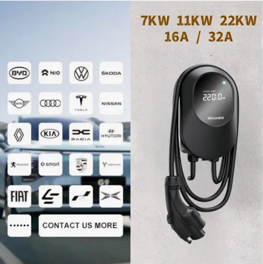 Home EV Charging Station AC Charging Electric Vehicle Charging Point 7kw 11kw 22kw EV Charger