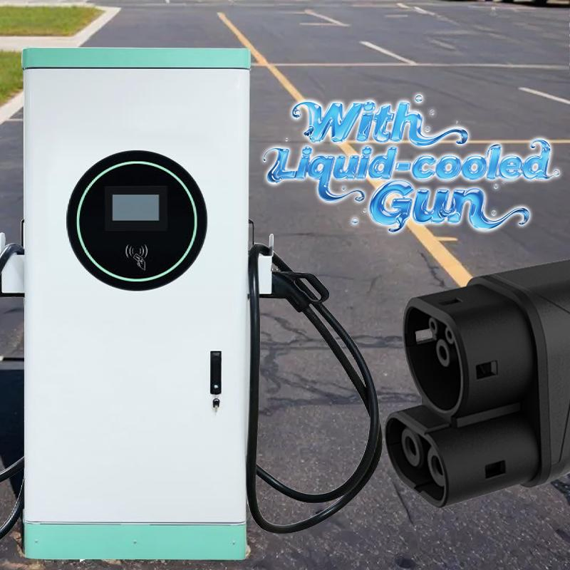 180kw Liquid Cooled Gun DC EV Charging Station Ocpp Gbt Commercial Floor Mounted Fast Charger