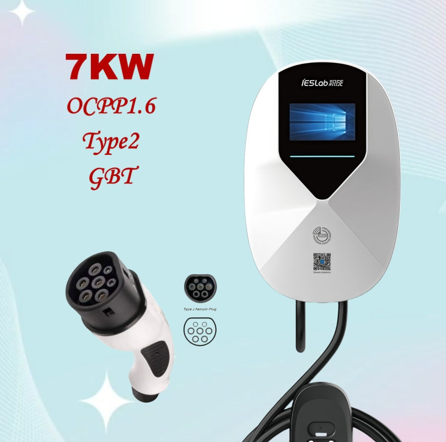 EV Charge Infrastructure Wall Pole Mounted Type 2 Gbt Commercial Home Use 7kw 22kw Electric Vehicle Car Battery Fast AC EV Charger Charging Station