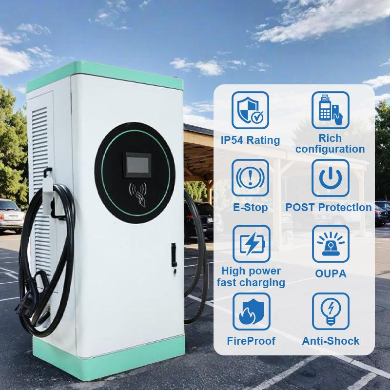 180kw Liquid Cooled Gun DC EV Charging Station Ocpp Gbt Commercial Floor Mounted Fast Charger