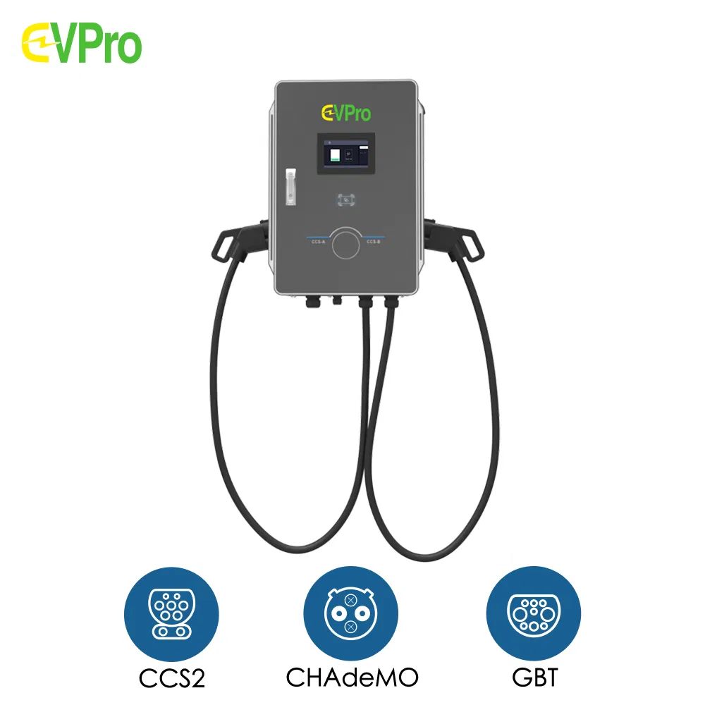 Evp 4300 DC 40kw Home Energy Storage Integrated Dual-Gun Charging IP54 Multi-Payment Options (RFID/APP) Fire Alarm Ice EV Charger with 95.2%+ Efficiency