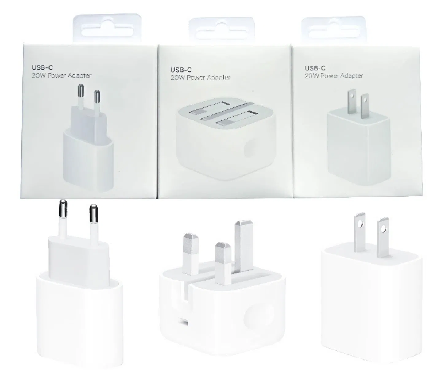 Pd20W Charger 20W USB-C Type C Us/EU/UK Fast Charging Power Adapter Phone Charger