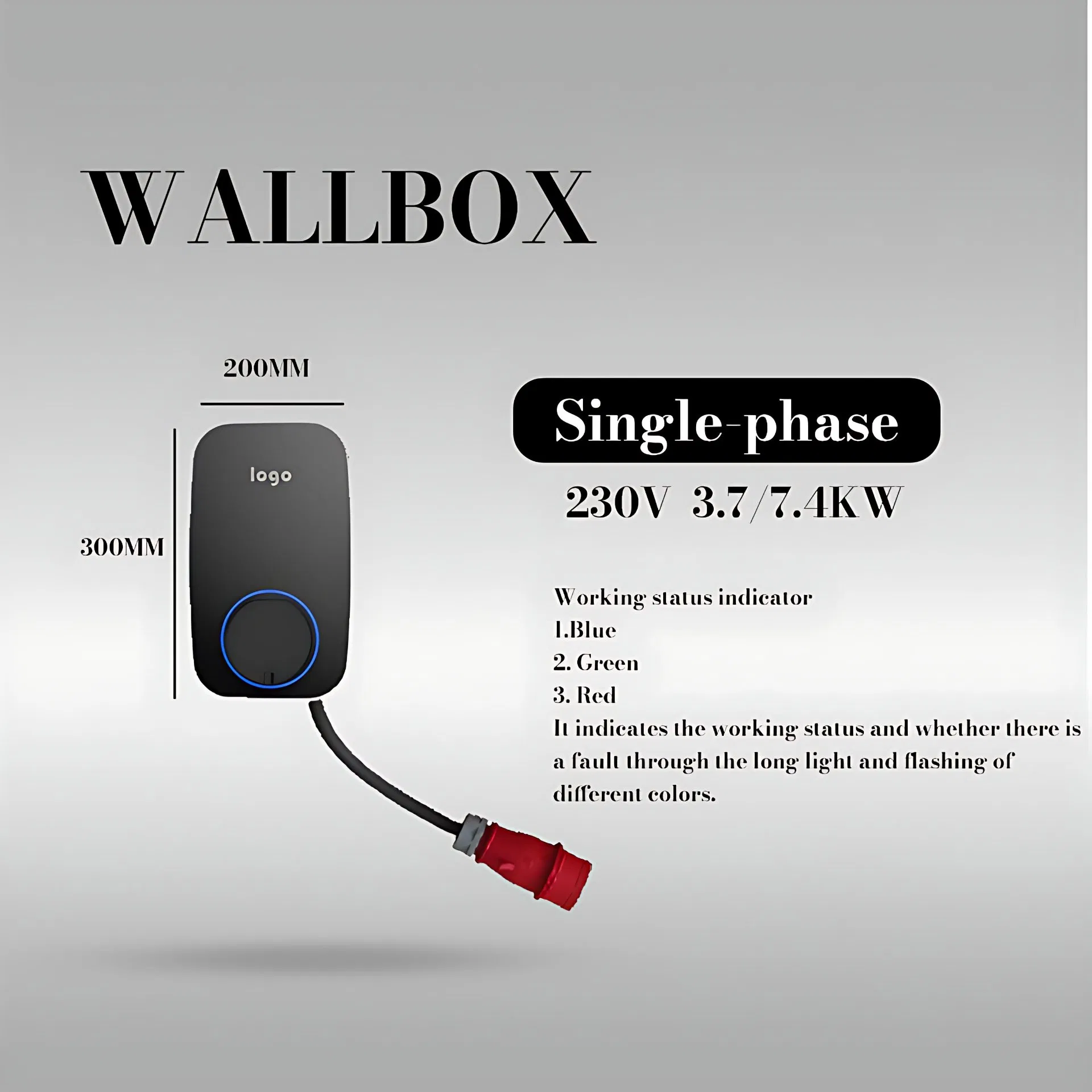 Wallbox EV Car Charger 3 Phase Charging Station for Electric Vehicle