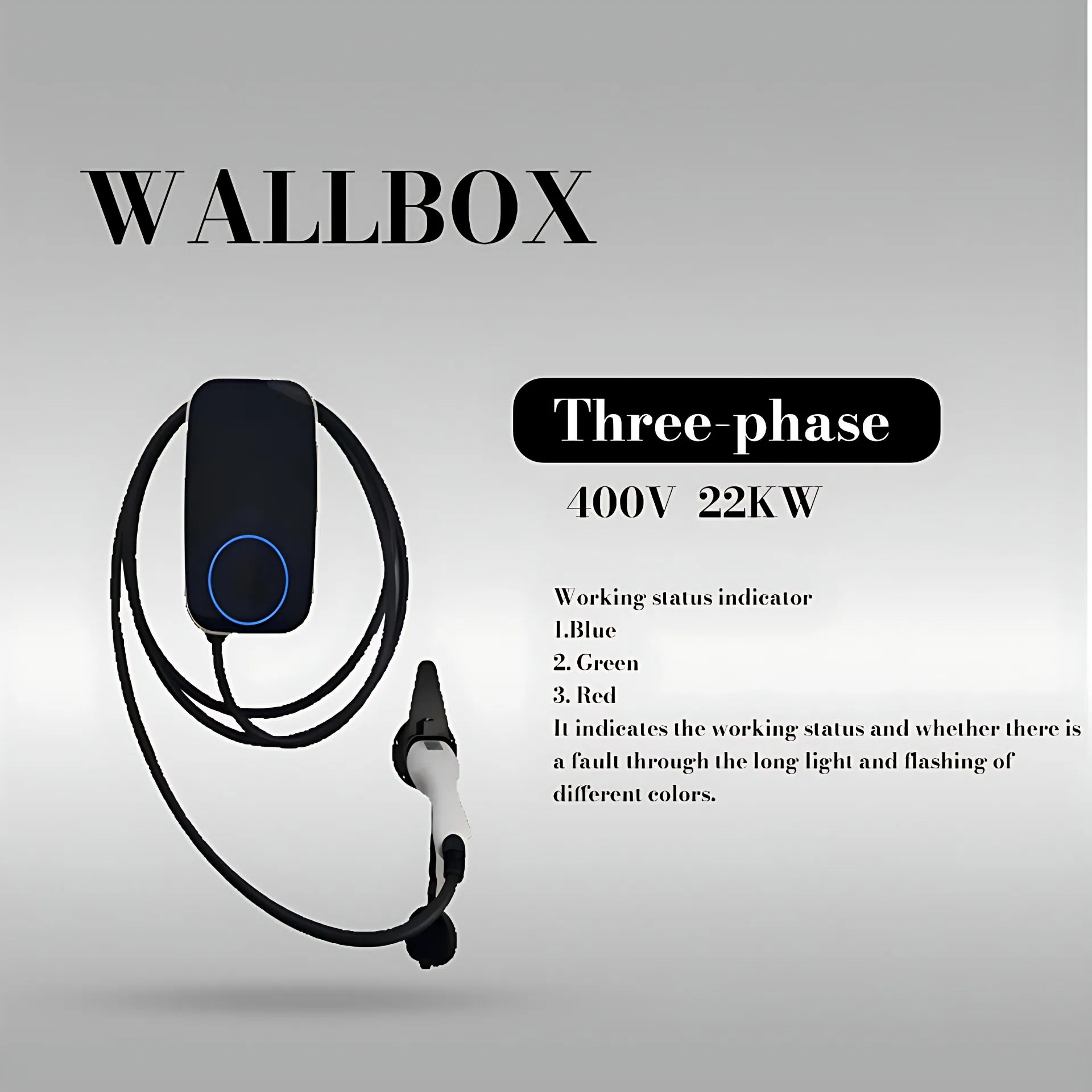 Wallbox EV Car Charger 3 Phase Charging Station for Electric Vehicle