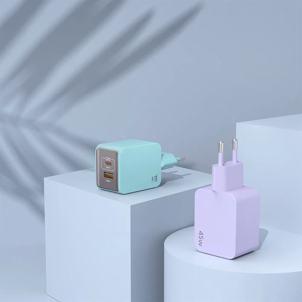 Ue High Quality 45W Chargers Travel Portable EU Plug USB Type-C Pd3.0/QC3.0/PPS Android Phone Adapter Charger for Samsung Honor