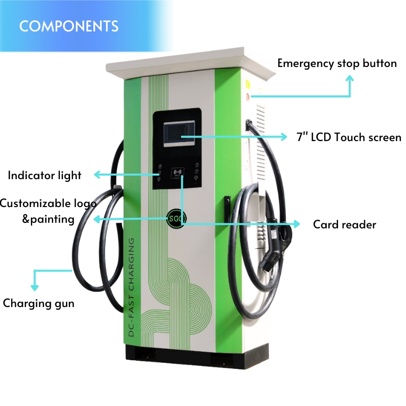 Chinese Manufacturer Best Commercial EV Charging Pile 80kw/100kw/160kw with Ocpp1.6 DC Fast Charger