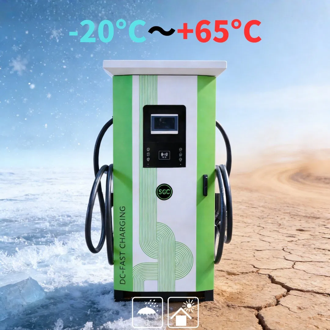 Public DC 60kw Dual Port EV Charging Station with Ocpp1.6 and APP Control