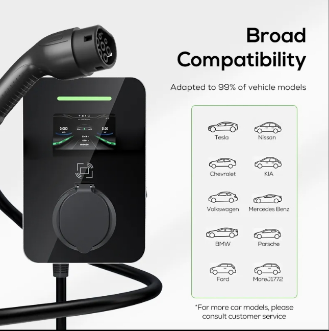7kw/11kw/22kw 3 Phase Type 2 IP 66 AC EV Charger Wallbox Electric Vehicle Charging Station Commercial Version