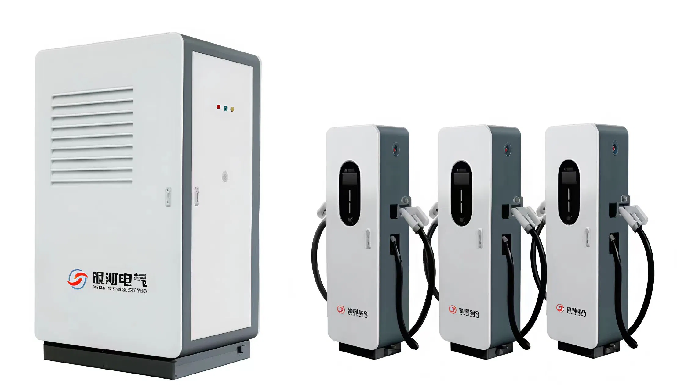 DC 180/200/360kw Integrated EV Charger Floor Mounted Commercial Fast Charging Pile