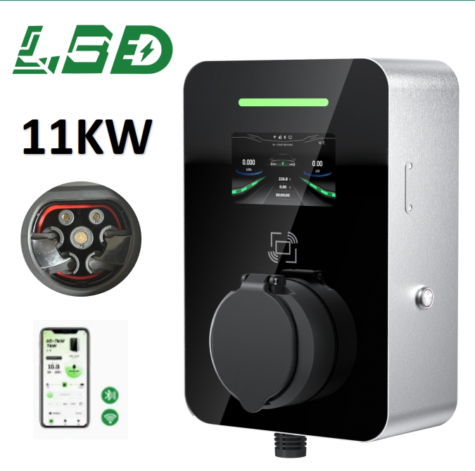 7kw/11kw/22kw 3 Phase Type 2 IP 66 AC EV Charger Wallbox Electric Vehicle Charging Station Commercial Version