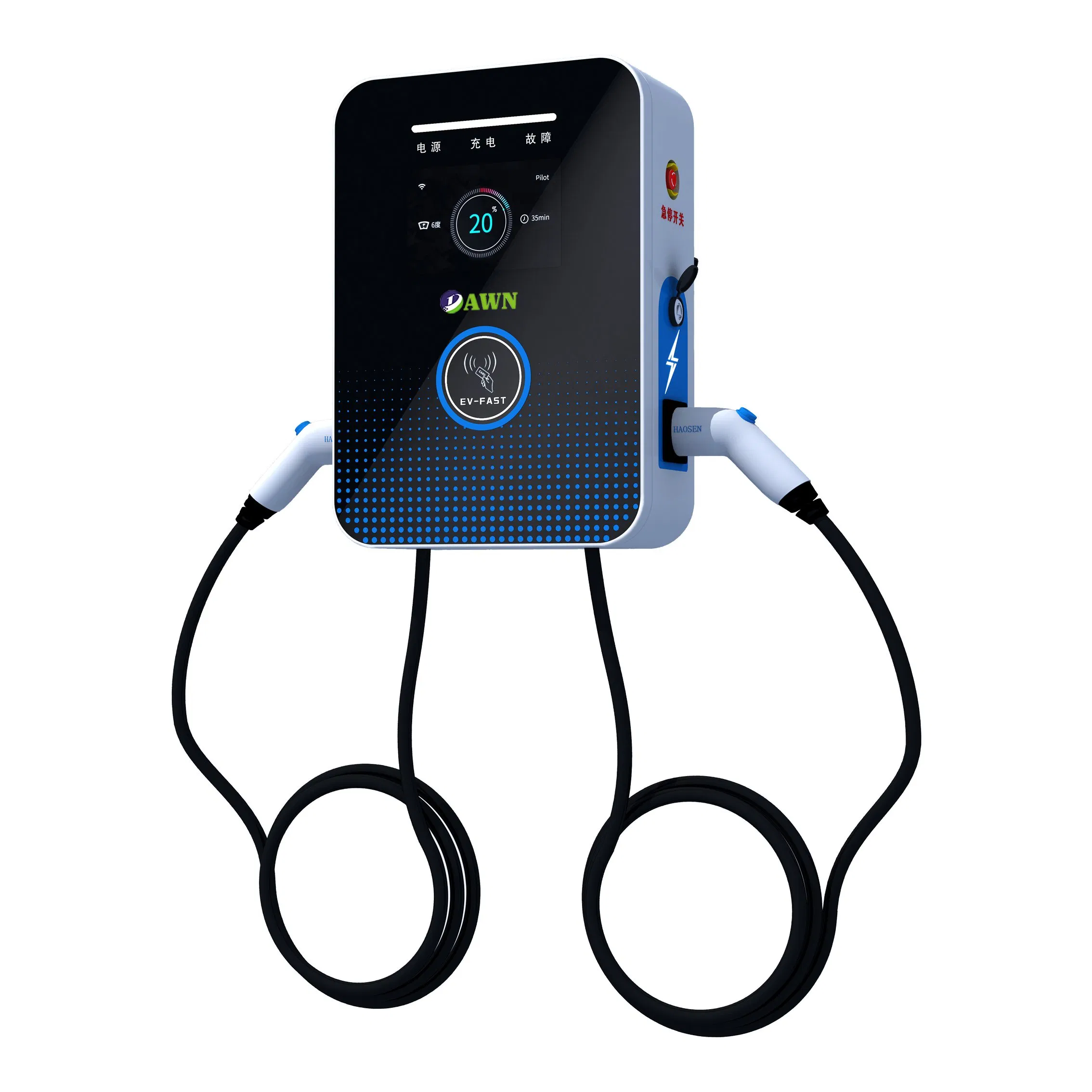 Level 3 Commercial Bidirectional Charger EV Fast Charging Stations 60kw 80kw 120kw 180kw 240kw 360kw DC Fast EV Car Charger Pile Station with RFID Ocpp