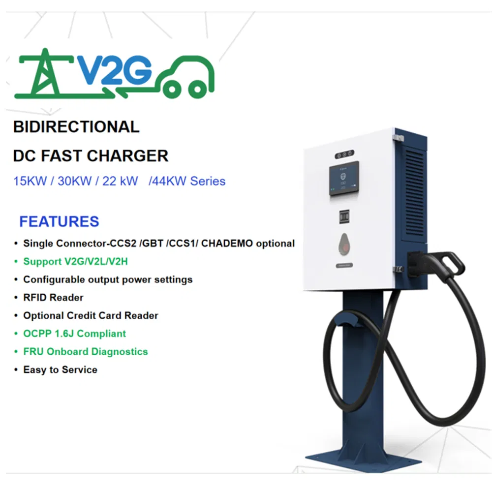 60W Charger Vehicle to Grid V2g CCS2 Chademo Chargingstation