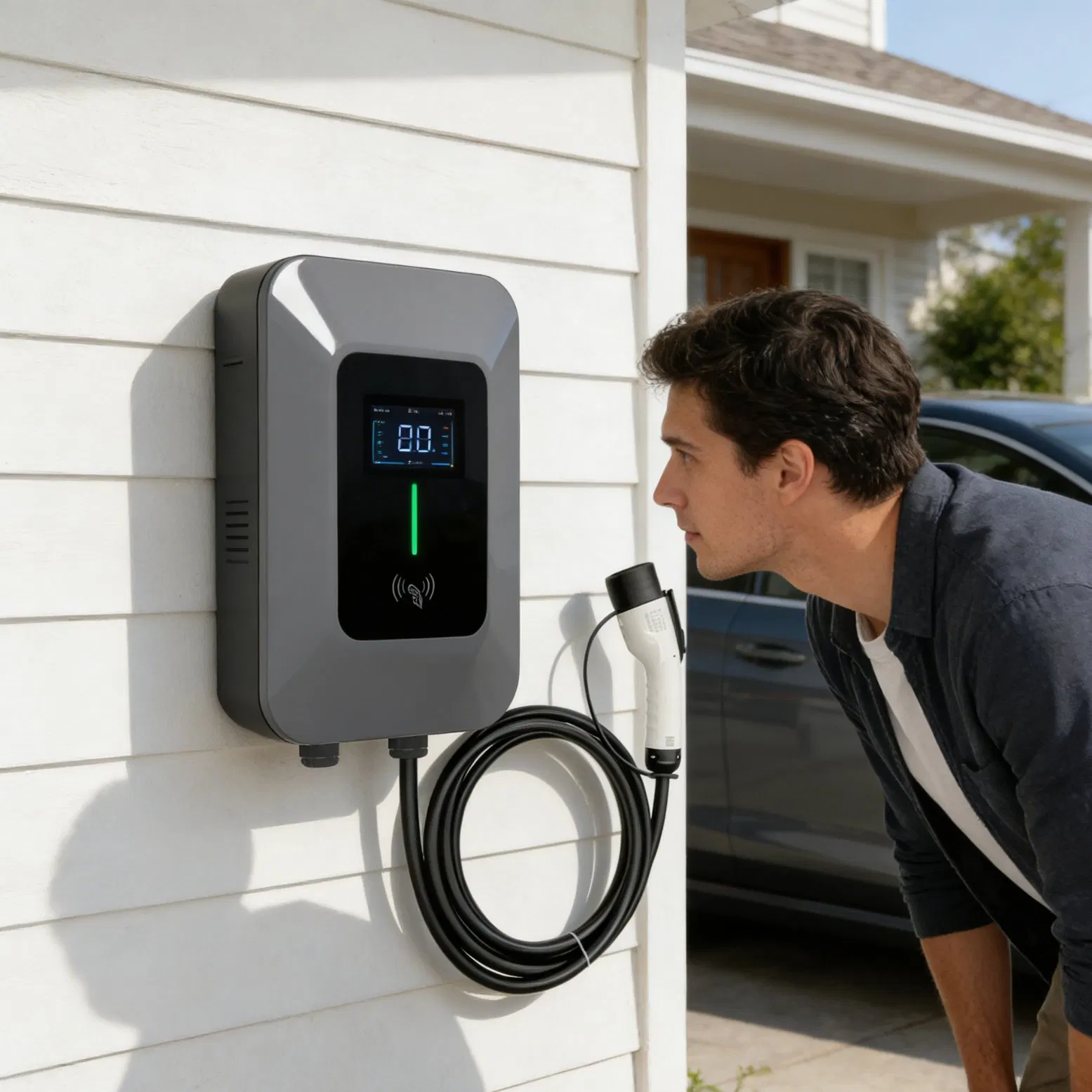 Level 2 EV Charger Evse Home J1772 Mennekes
