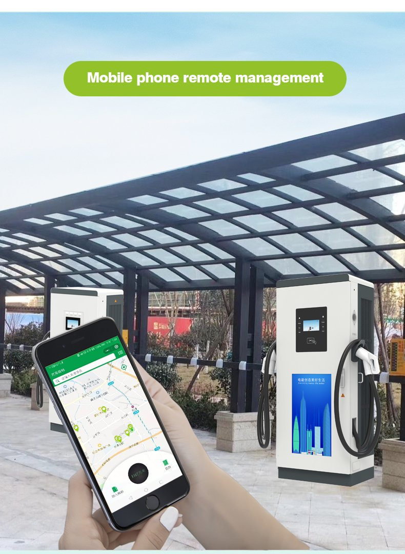 80kw CCS2 DC Fast EV Charger Ground-Mounted Dual-Port Electric Vehicle Charging Station Charging Network