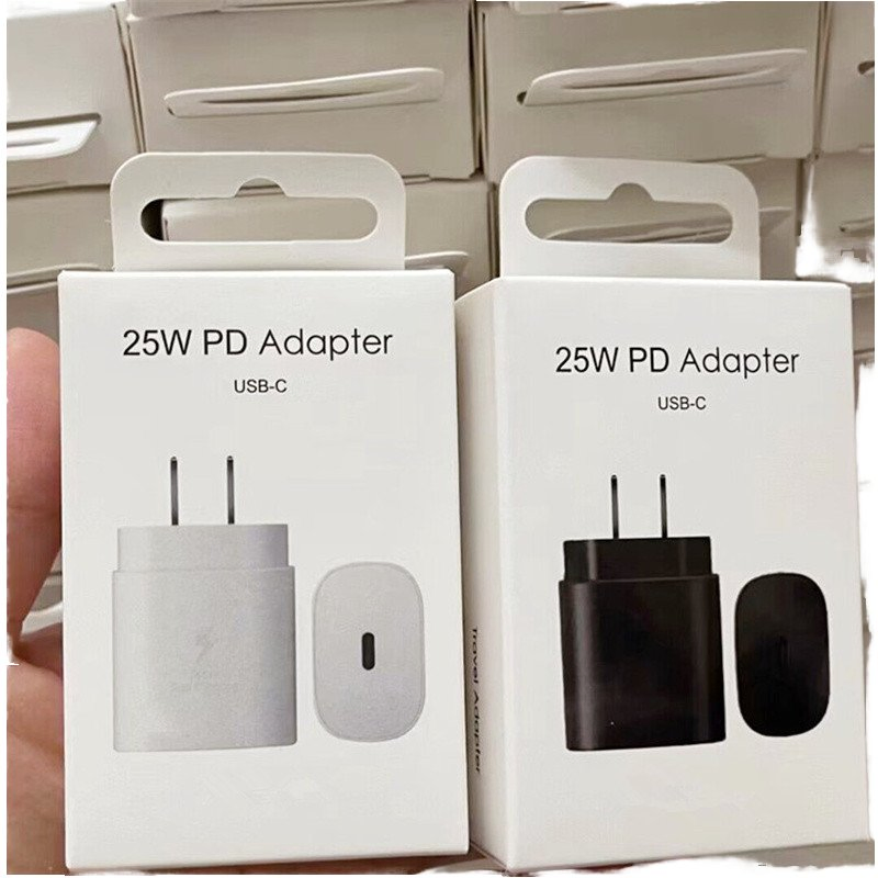in Stock Plug Block 25W USB C Power Adapter Type C Super Fast Wall Charger for Samsung iPhone