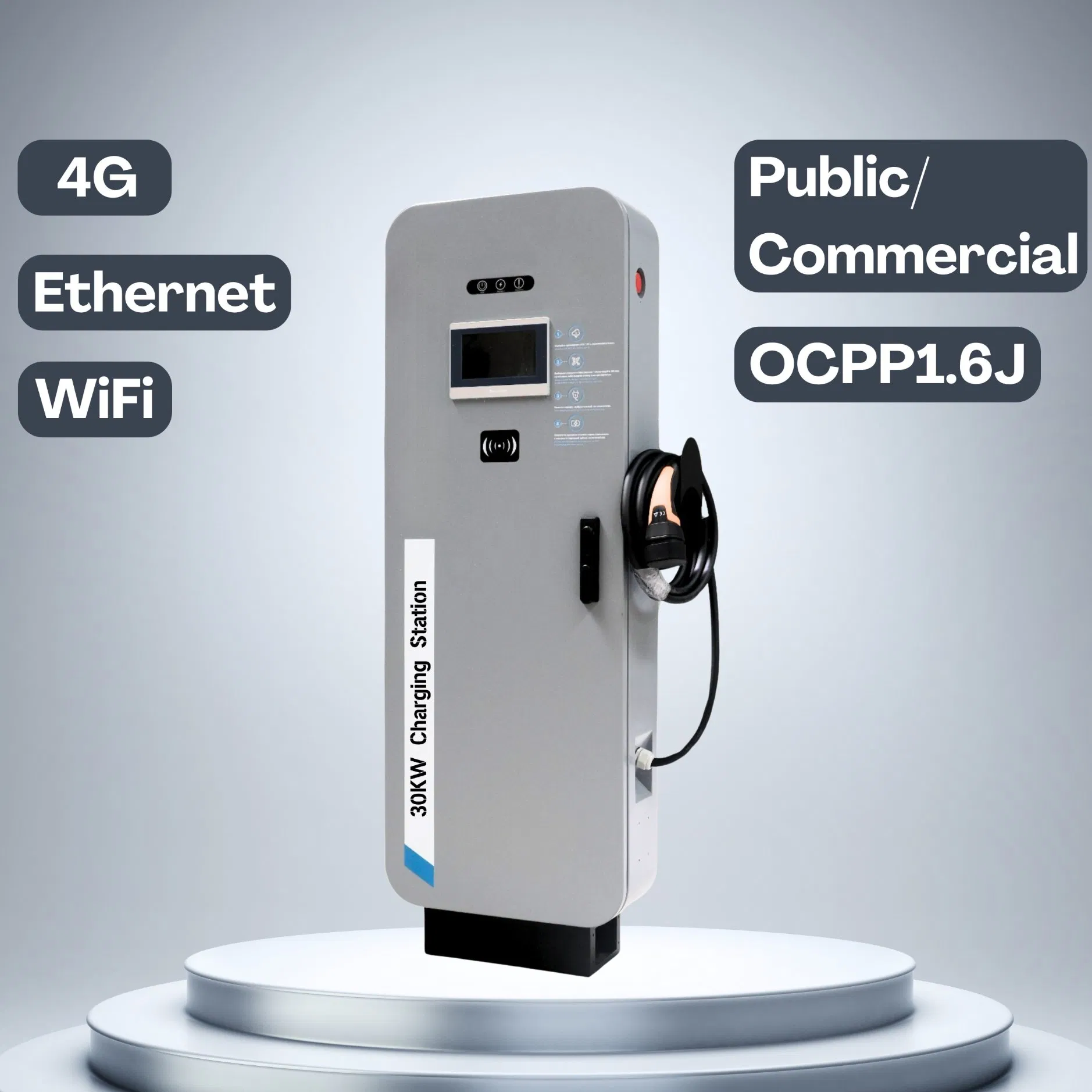Commercial 20kw 30kw IP54 Level 3 Electric Car CCS2 GB/T Charger Charging Station with CE Certificate