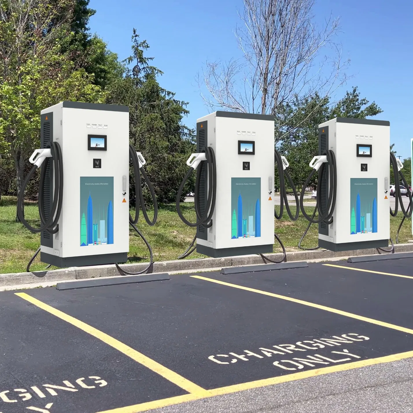 160kw-240kw Floor Mounted Commercial EV Charging Solutions 2charging Guns 4guns Level 2 EV Charger CCS Car Charging Station Ocpp