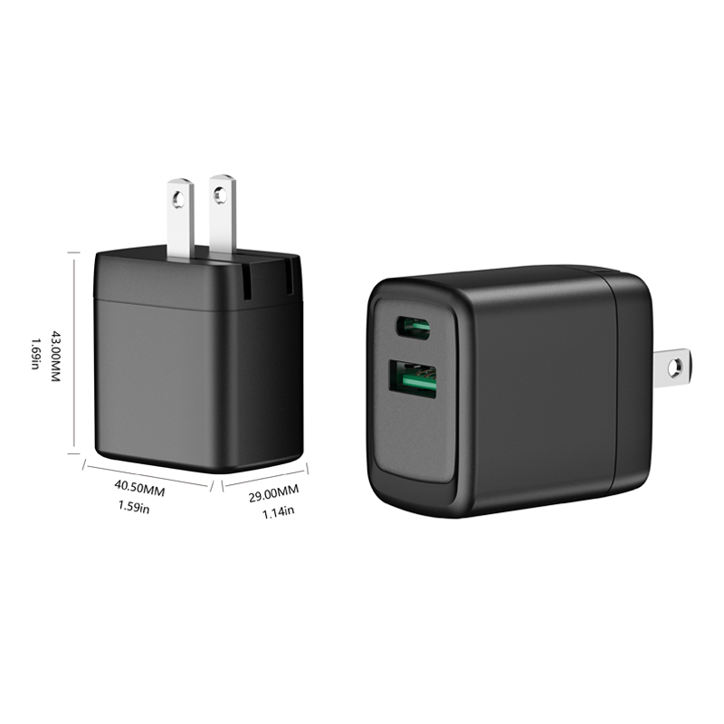 Accept Custom Original Travel Power Adapter 20W USB C Singer Port Type iPhone Plug Quick Fast Charger with Pd Cable