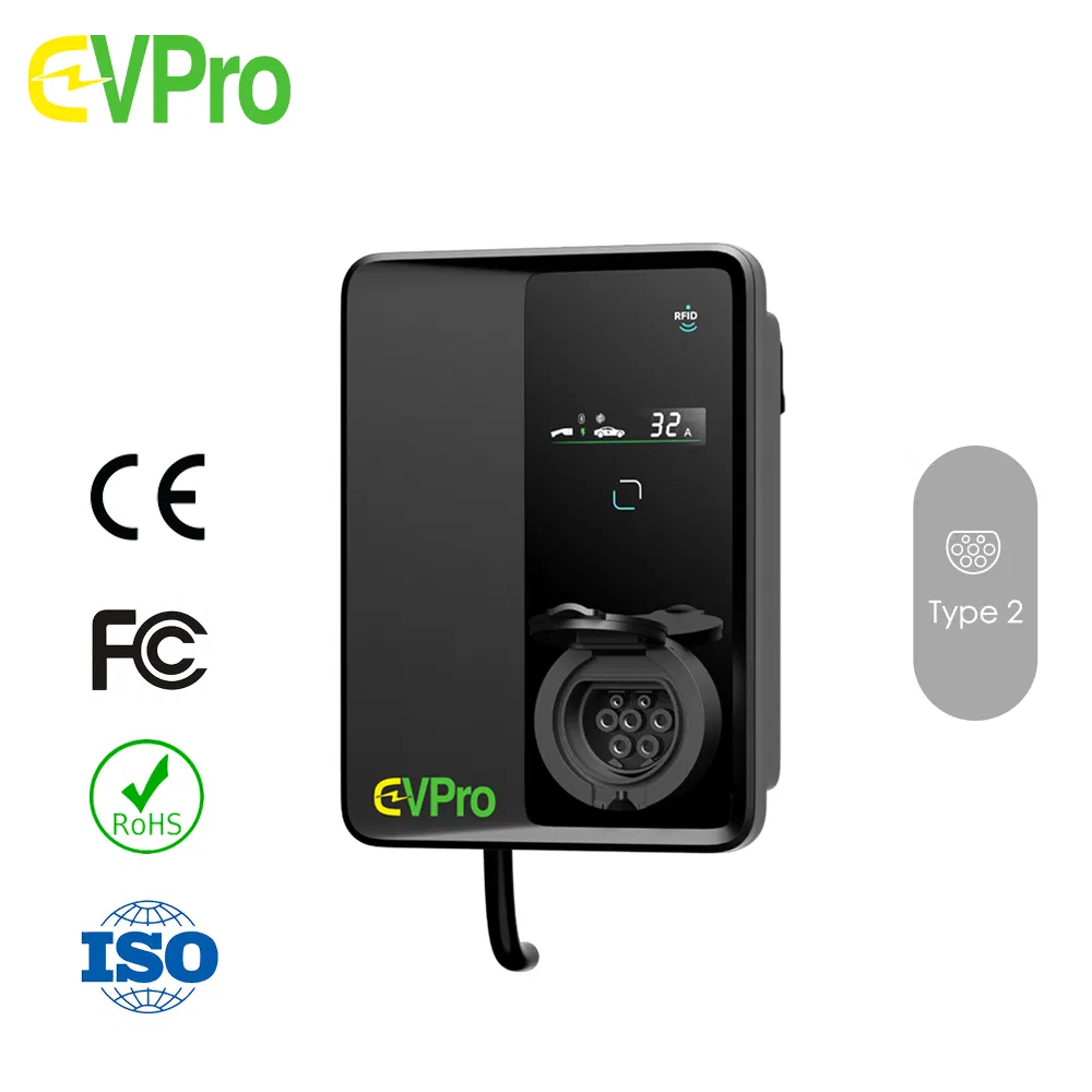 Evd02 Wallbox 7kw/11kw/22kw Charging Power Enables RFID/APP Access Supports WiFi/4G and Ethernetconnection Car EV AC Fast Charger