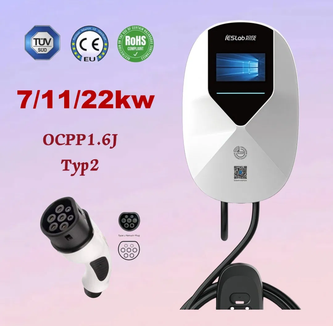 7/11/22kw Electric Vehicle/Car/Bettary Ocpp1.6 Type2 Gbt CE AC EV Charging Point