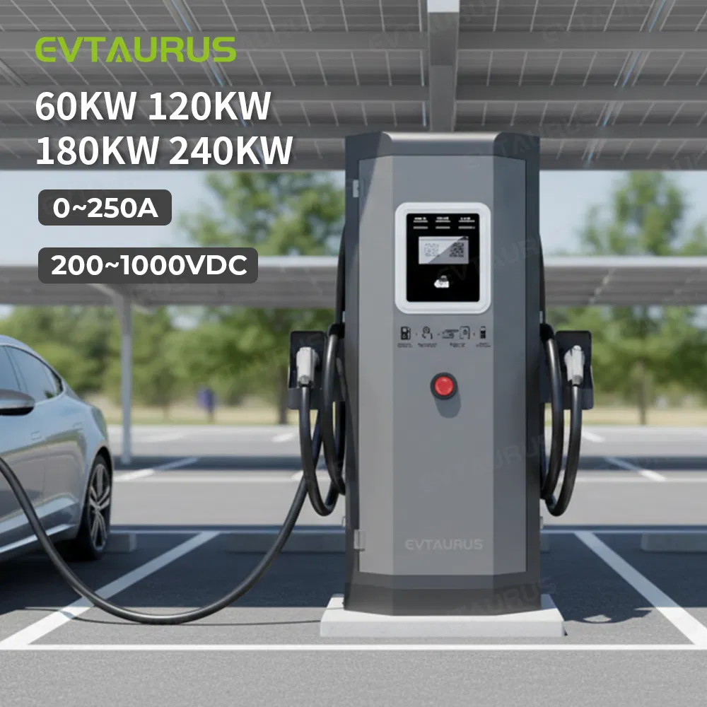 Ocpp Level 3 180kw 240kw Double Gun DC EV Solar Powered Electric Car Charger