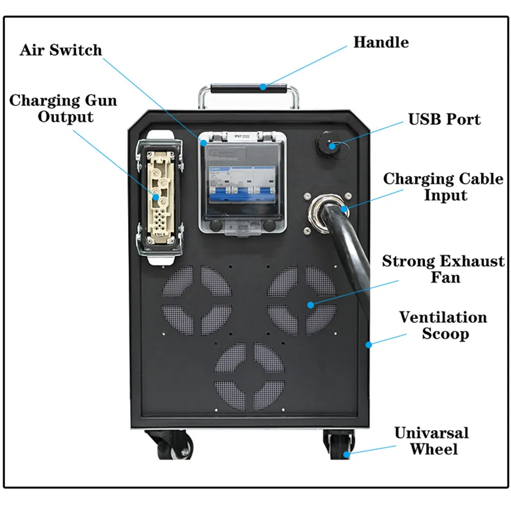 30kw Portable DC EV Charger GB/T Ocpp Mobile Fast Charging Station for Electric Car Emergency