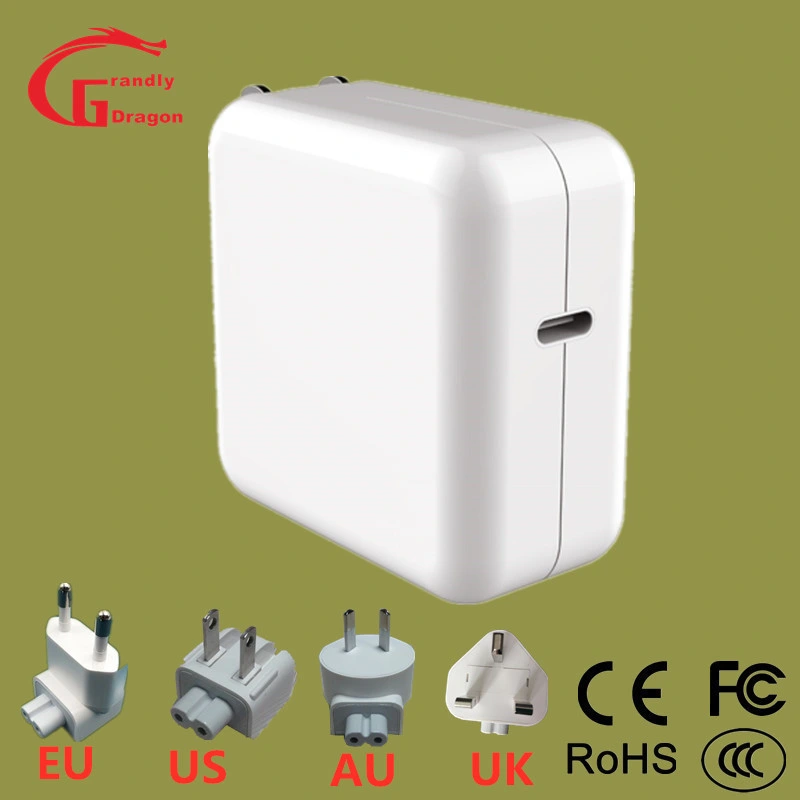 Factory USB C 61W Laptop Power Adapter EU Us UK Au Plug Pd3.0 QC3.0 1.8m DC Cable 30W 67W 87W 96W Type C Pd Charger for Apple MacBook PRO Air