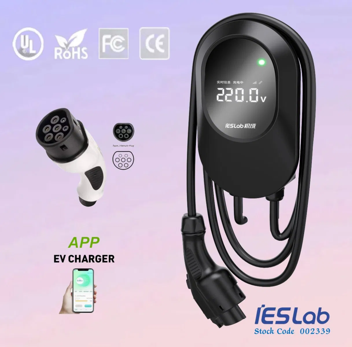 Wall-Mounted EV Car/Vehicle Charging Point with Type 2 Gbt Electric Vehicle Charger Station