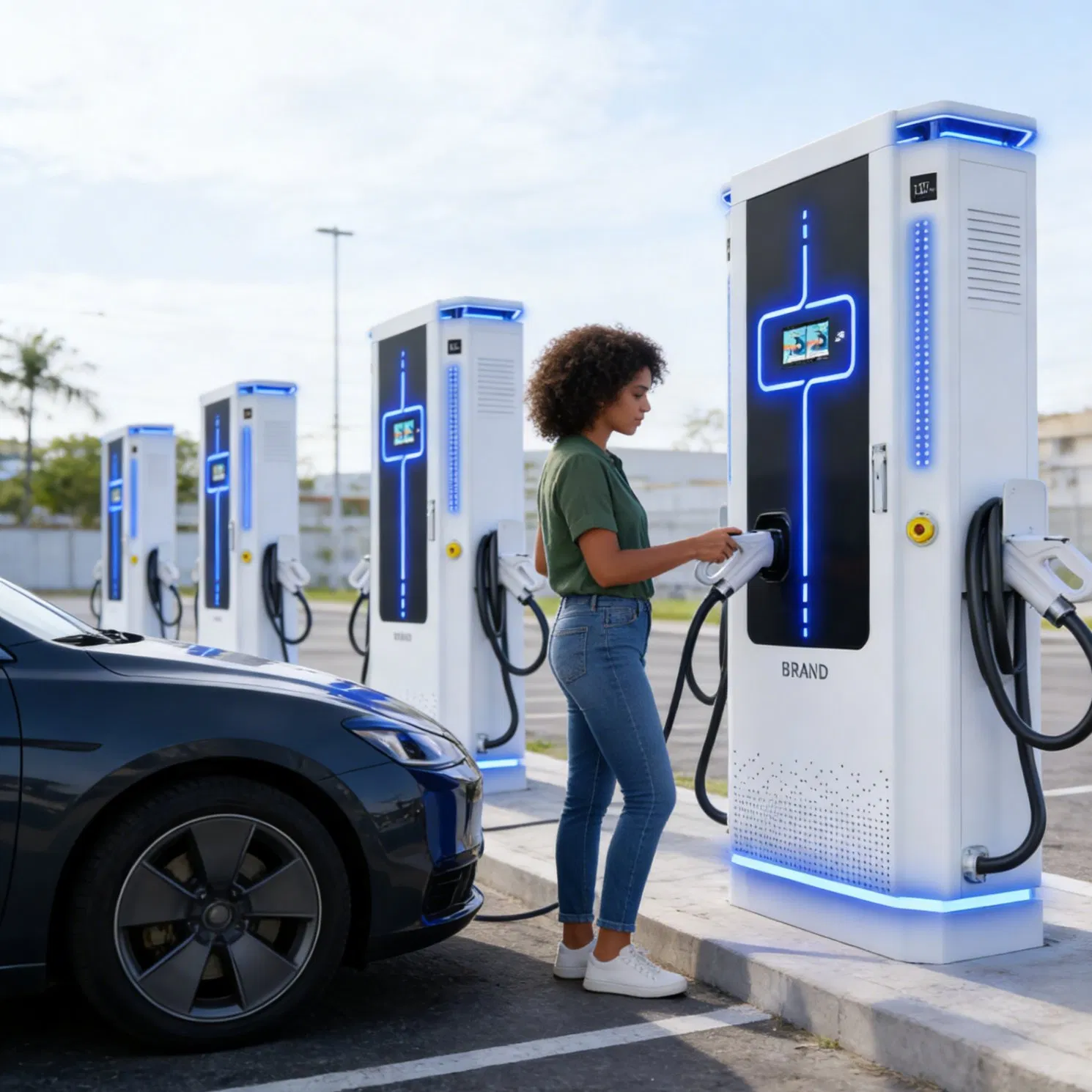 Italian Ztl Zone 80kw DC EV Charger for Historic Centers with Limited Access Control