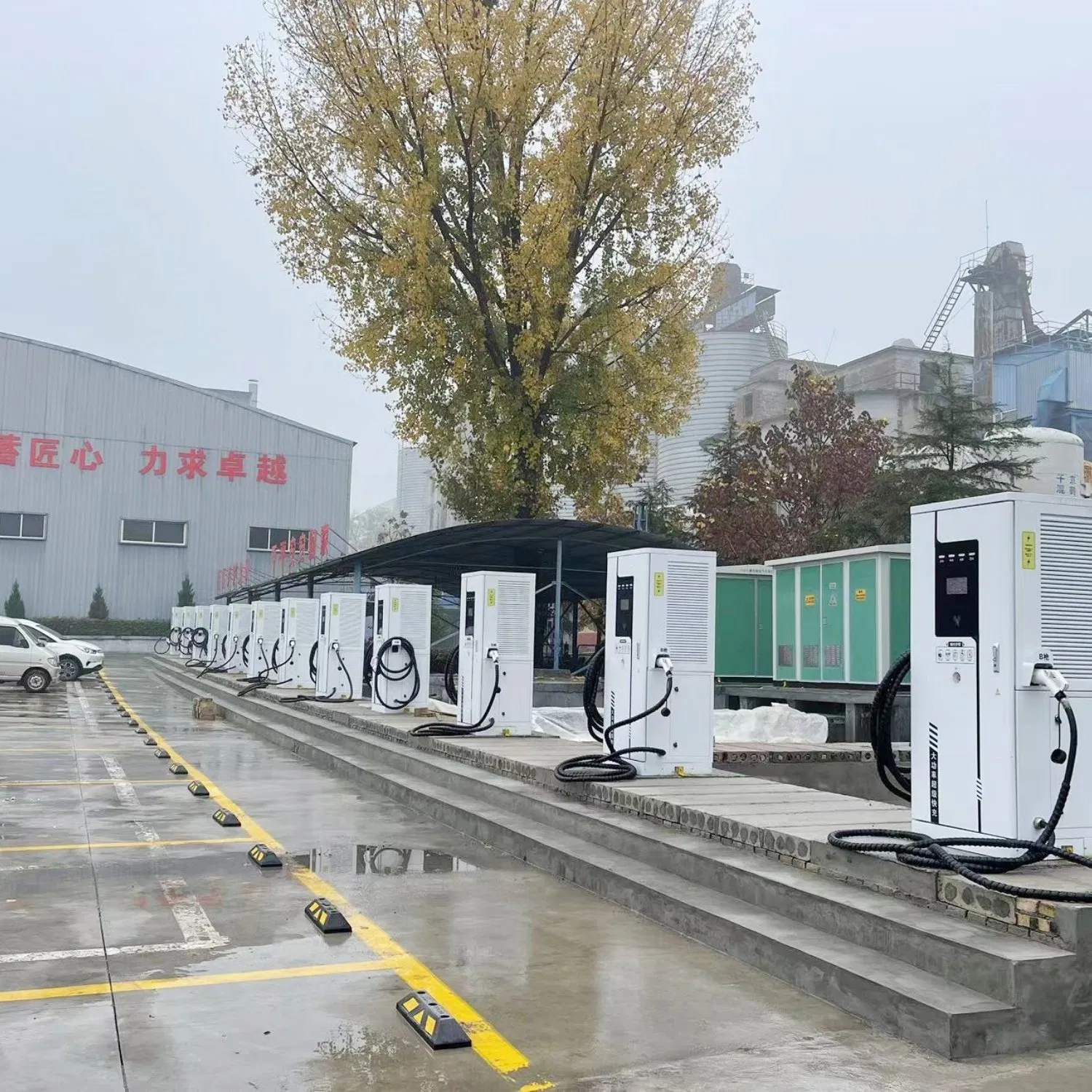 Fast EV Charger Dual Port Smart Charging Station System