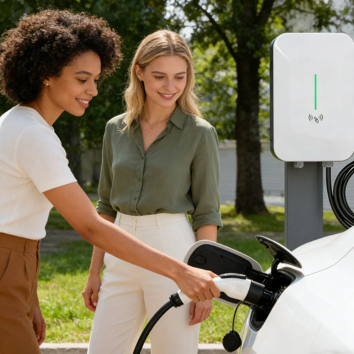 Secure 7kw AC EV Charger for University Campuses with RFID &amp; Keypad Access