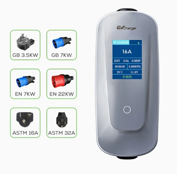 High-Power 11kw 16A Three-Phase Portable Type 2 EV Charger