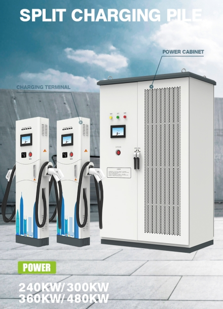 240kw-960kw Split Fast DC EV Charger 1 Power Cabinet + 2/4/6 Charging Piles Gbt/CCS/Chademo