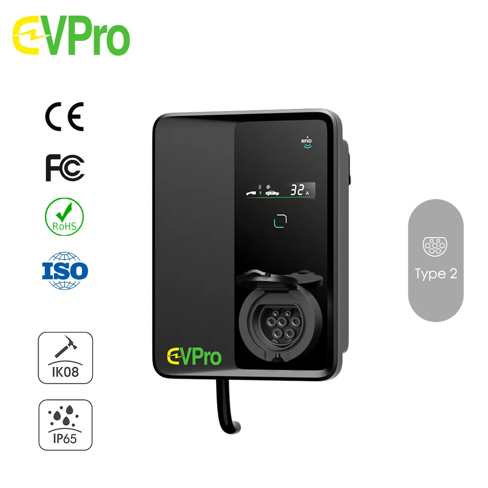 Evd02 Wallbox 7kw/11kw/22kw Charging Power Enables RFID/APP Access Supports WiFi/4G and Ethernetconnection Car EV AC Fast Charger