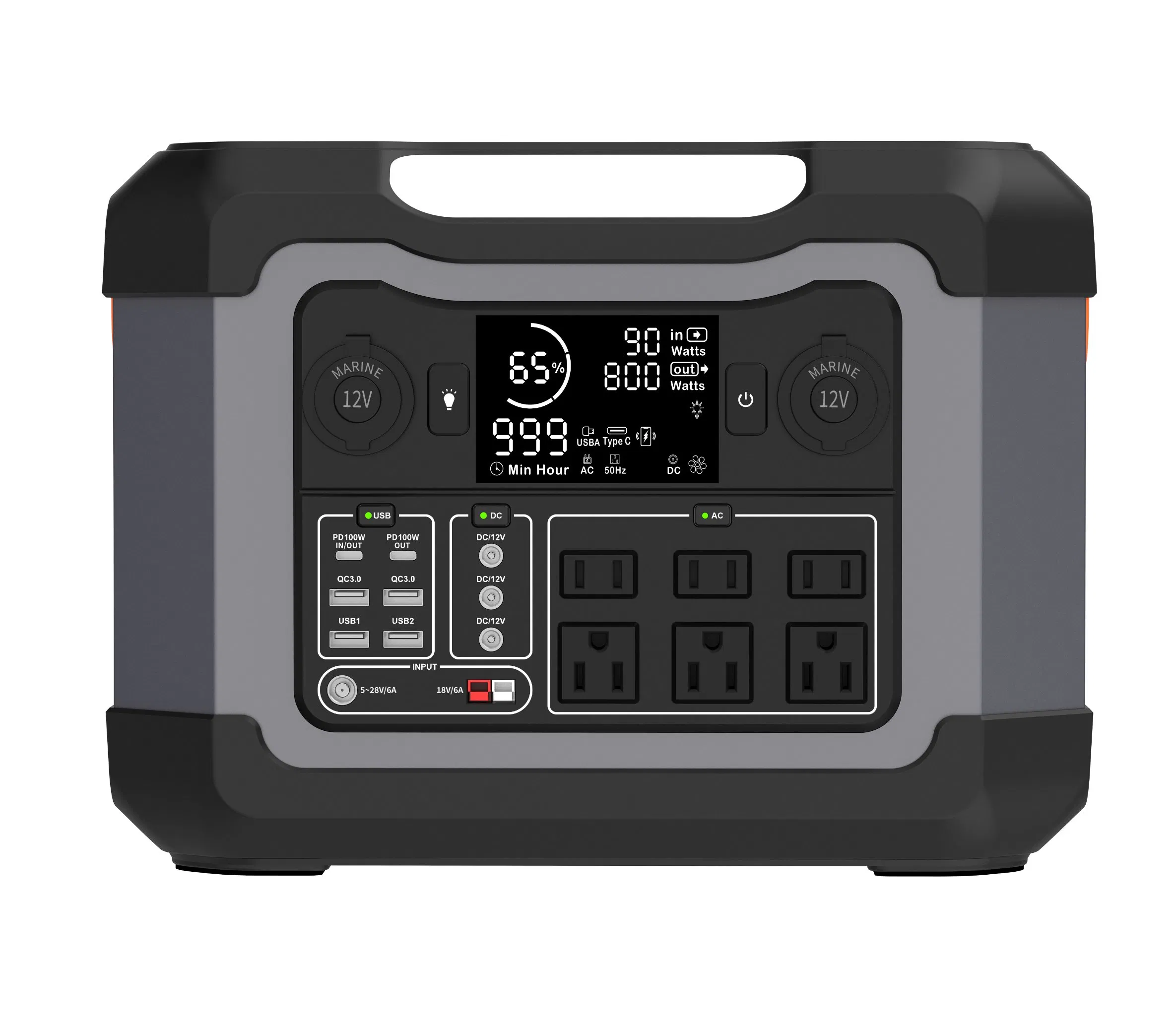 300000mAh 1080wh Power Bank Solar Charger Portable Power Station Solar Generator for Emergency Outdoor Camping 1200W