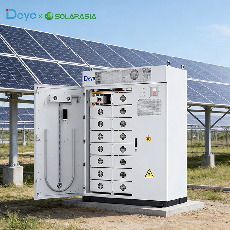 High Voltage Deye Energy Storage Battery 100kw 215kwh Ms-GS215-2h3 All in One Ess Cabinet C&I Energy Storage for Home