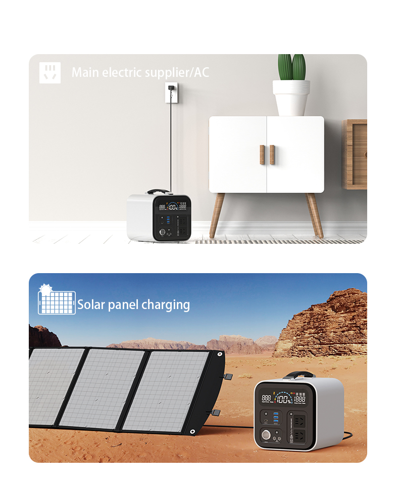 500W Portable Power Station Fastest Charging Solar Power Bank