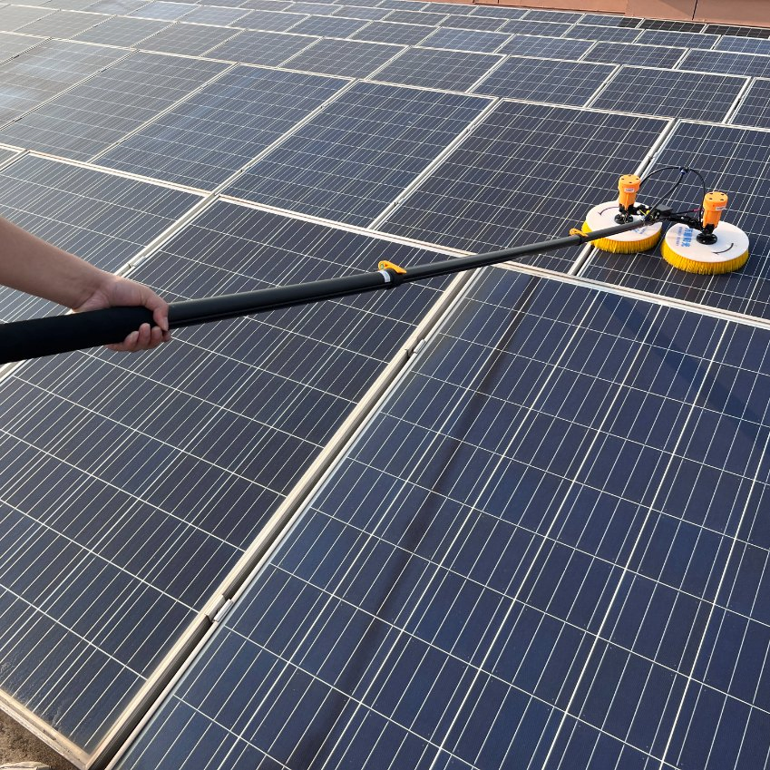 Battery Supply Photovoltaic Panel Cleaning Brush with Telescopic Pole