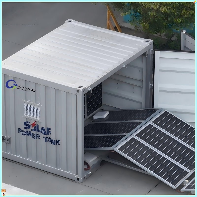 Foldable Solar Container Hybrid Power Solution 40kw-215kw 10FT/20FT off-Grid Folding Container System