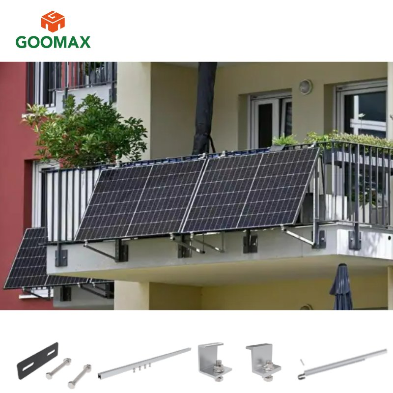 Goomax Balcony Solar Panel Mounting Kits Solar Panel Condo Balcony Space-Saving Solutions