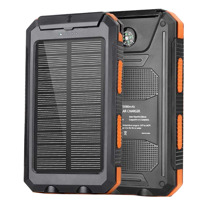 Outdoor Portable Wireless Solar Panel Charger Powerbank Trending Mobile Phone Fast Charging 20000mAh Waterproof Solar Power Bank