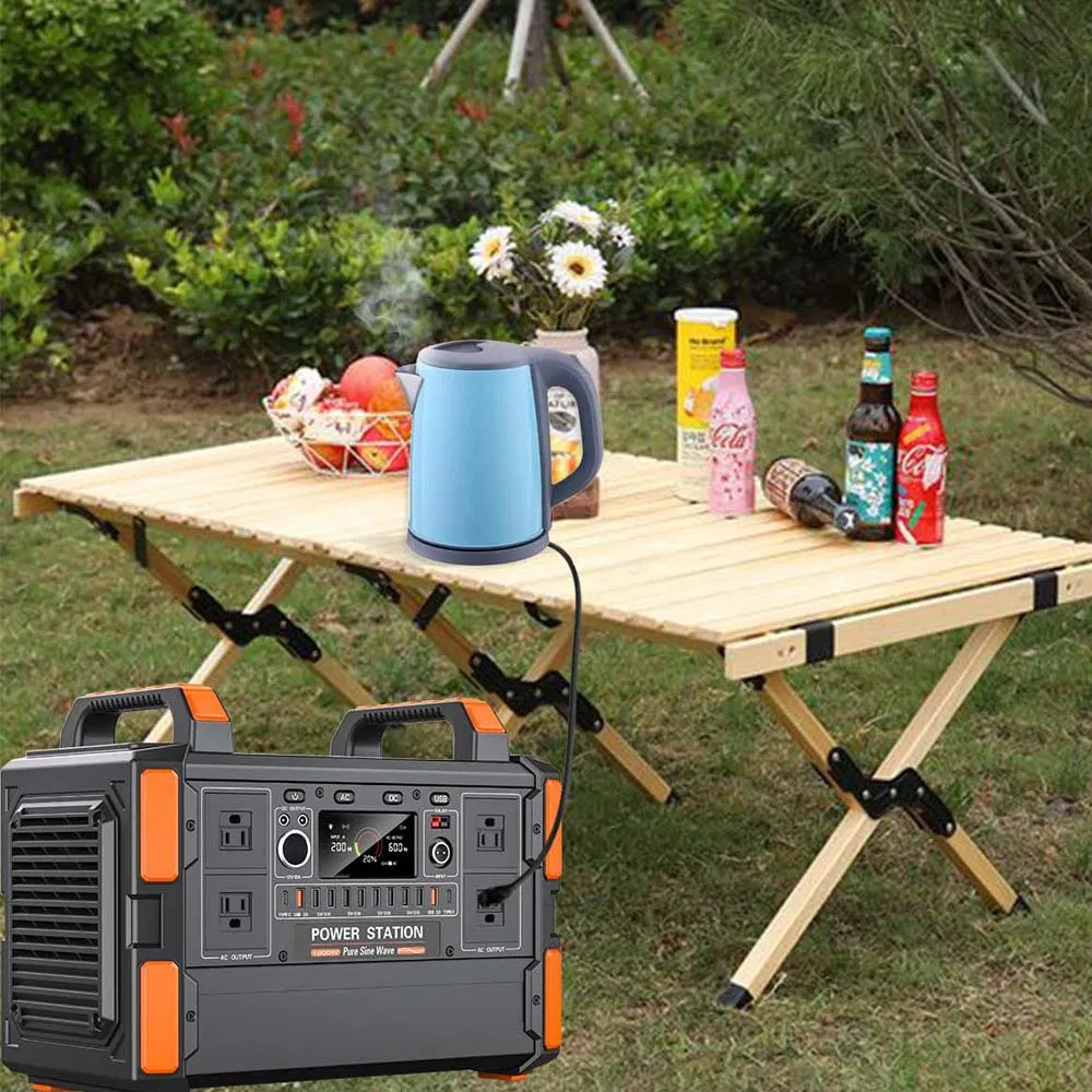 110V LiFePO4 Portable Power Station Solar Generator 1200W for Home and Outdoor