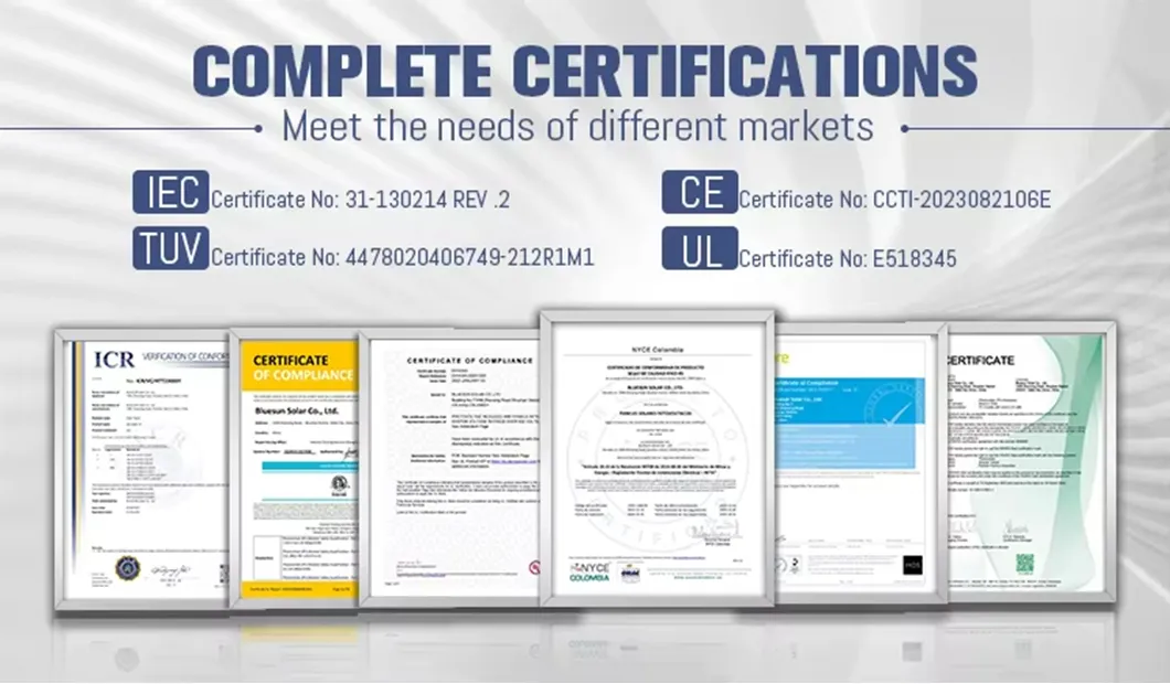 Quality Certificates