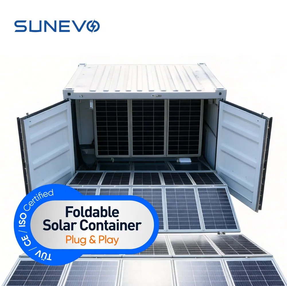 Sunevo 100kw 200kw Foldable Solar Panel Container with All-in-One Turnkey System for Commercial Solar Energy Battery Storage Projects
