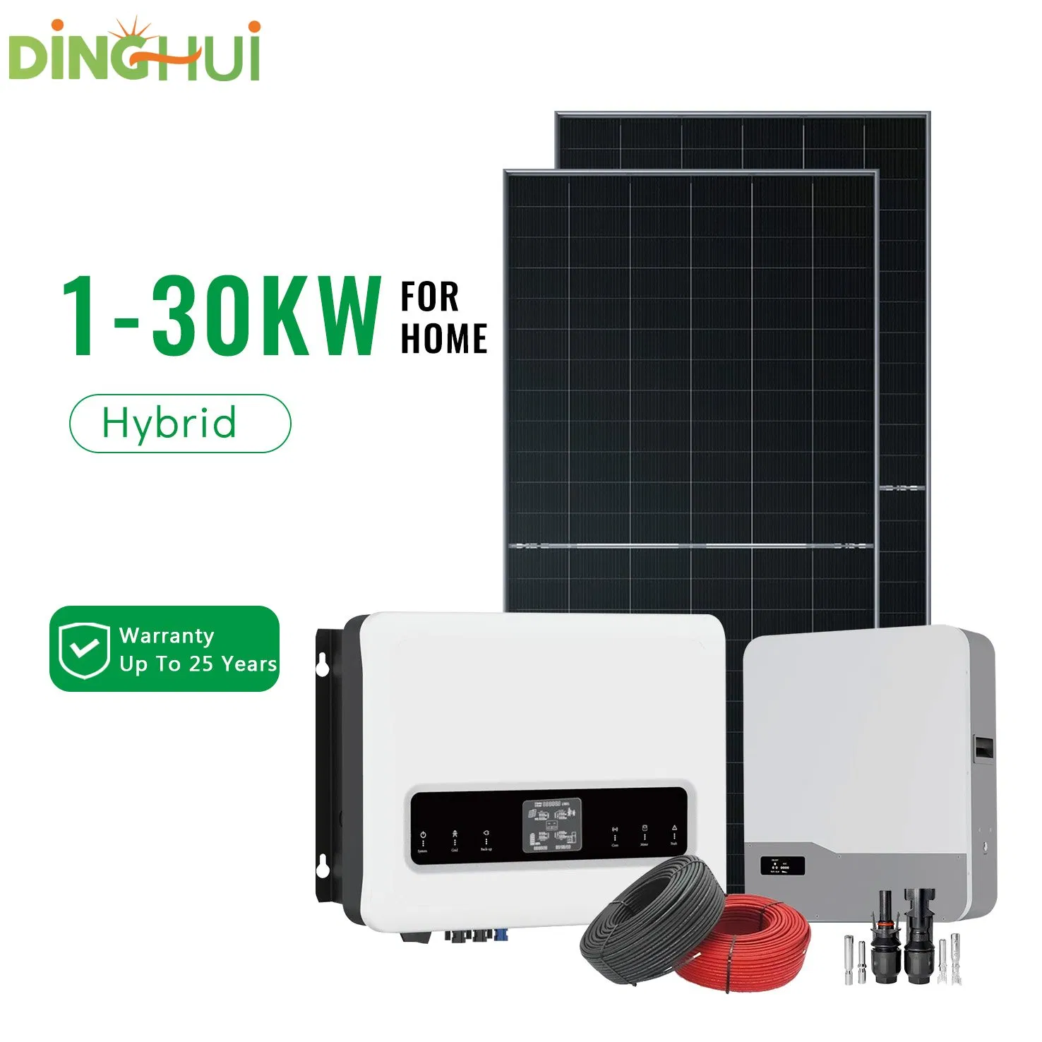 Aesthetic Rooftop Residential Solar System Waterproof Family Energy Saving Solar System