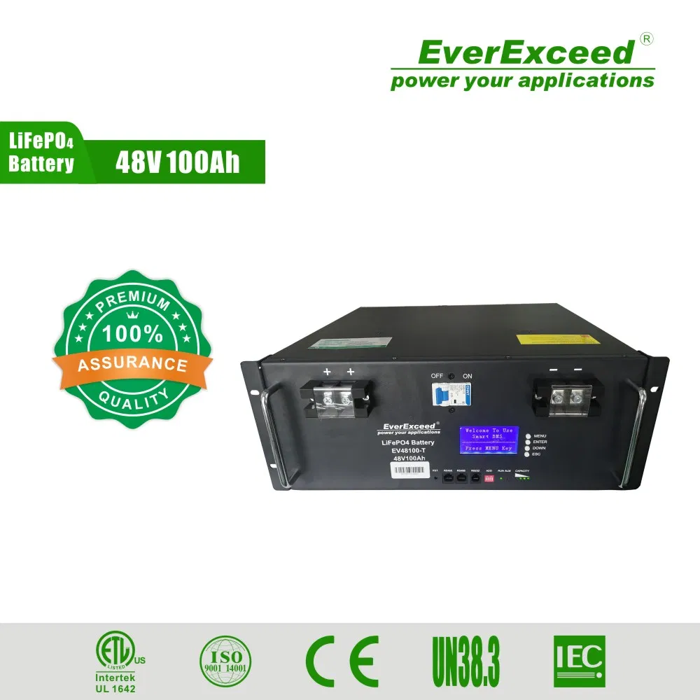 Lithium Battery 48V100ah LiFePO4 Battery Pack 100ah Rechargeable Battery Module for Telecom Base Station Power Supply Energy Storage Solar Battery