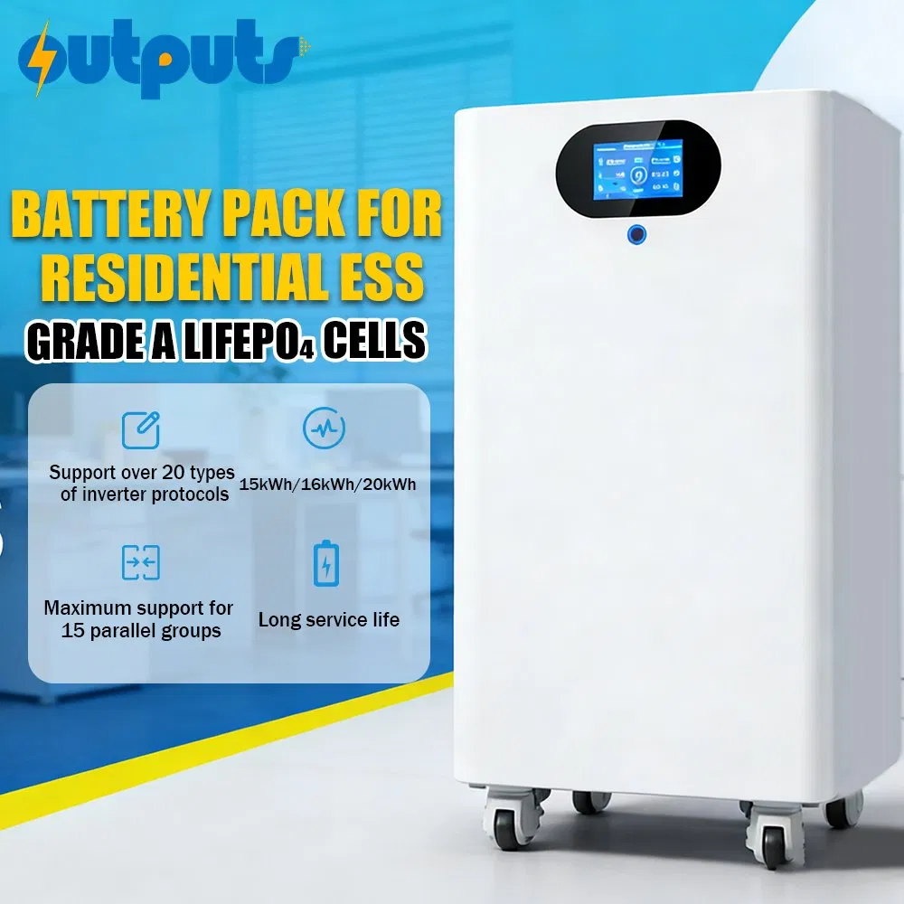 Smart 16kwh Home Solar Battery Storage System Long Cycle Life LiFePO4 with WiFi Monitoring APP for Energy Management