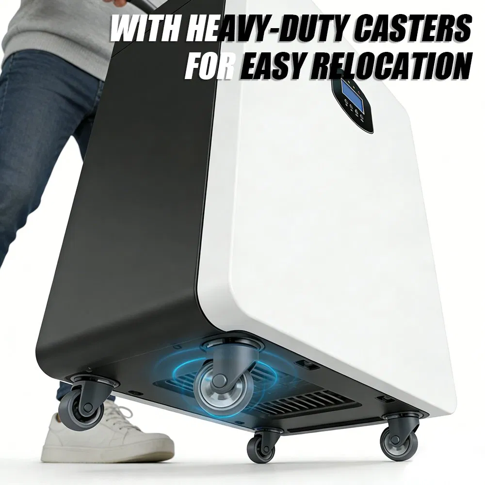 Wheeled Mobile Compact Home Energy Storage All in One 5kwh LiFePO4 Power Bank with Built-in Inverter for Apartment