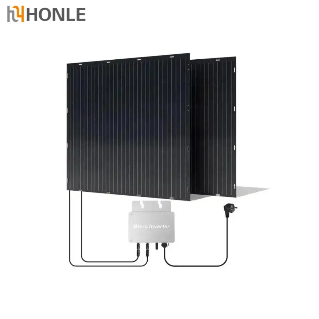 Home Solar Power Solution with Photovoltaic Panel Micro Inverter 600W Roof Balcony Mounted System