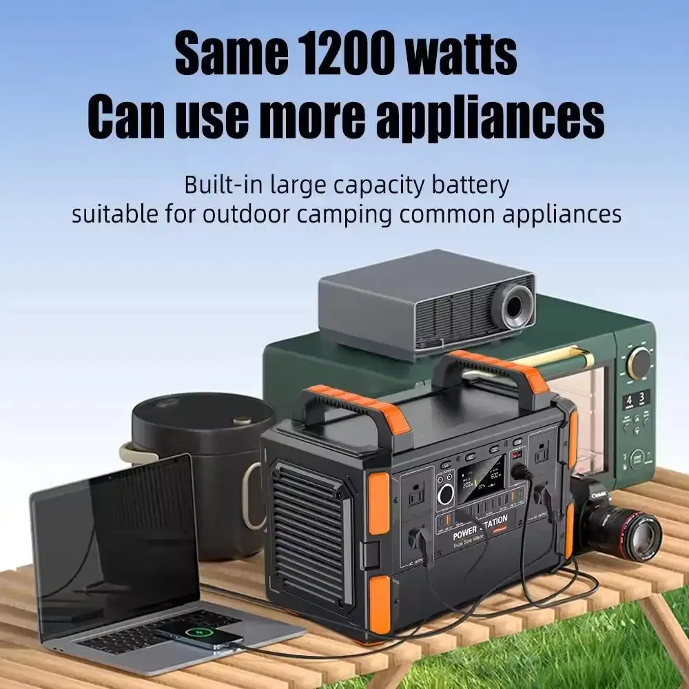 Best Sellers 1200W Portable Solar Generator 1008wh LiFePO4 Outdoor Camping